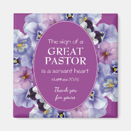 PASTOR APPRECIATION SERVANT Floral Hartelijk dank Magneet