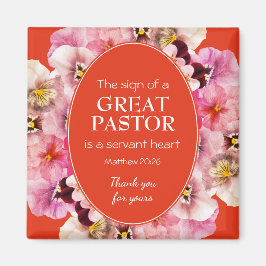 PASTOR APPRECIATION SERVANT Oranje Floral Magneet