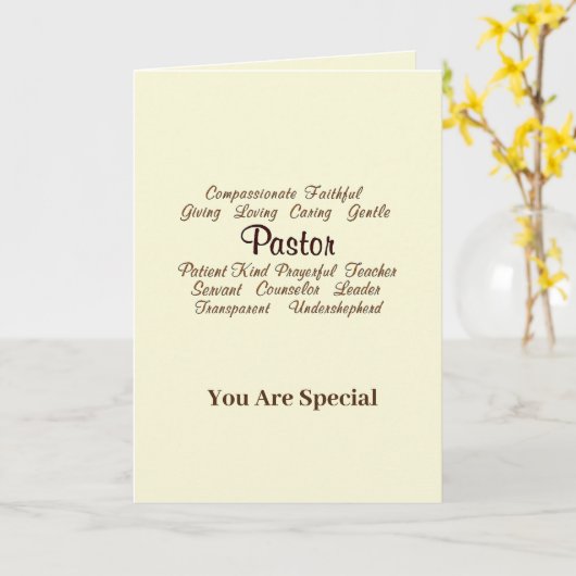 PASTOR Appreciation Sunday - AT Kaart (Gele Bloem)