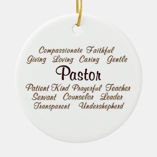 Pastor Attributen Keramisch Ornament (Voorkant)