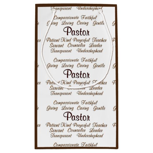 Pastor Attributen Klein Cadeauzakje (Achterkant)