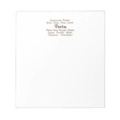 Pastor Attributen Notitieblok (Voorkant)