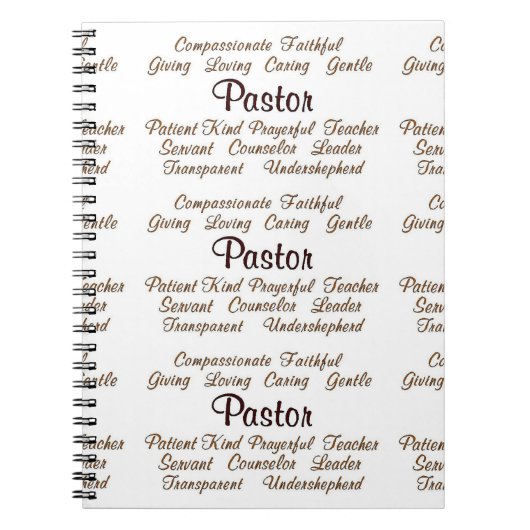 Pastor Attributen Notitieboek (Voorkant)