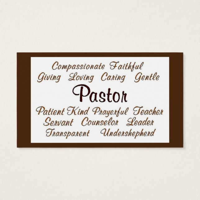 Pastor Attributen Visitekaartjes (Achterkant)