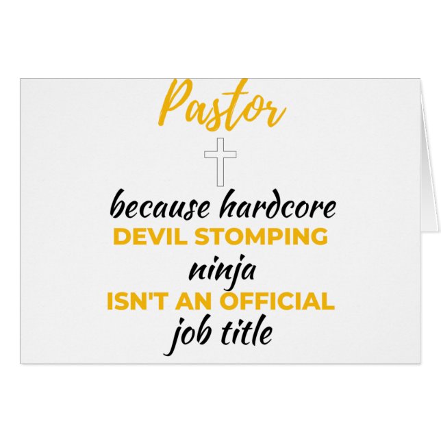 Pastor Because Hardcore Devil Stomping Ninja bl (Voorkant Horizontaal)