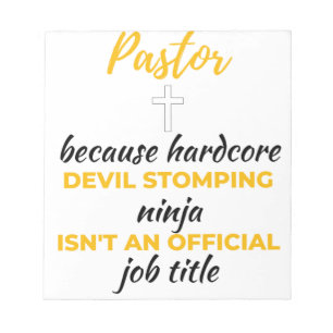 Pastor Because Hardcore Devil Stomping Ninja bl Notitieblok