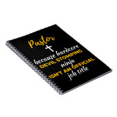 Pastor Because Hardcore Devil Stomping Ninja Notitieboek (Rechterzijde)