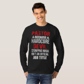 Pastor Because Hardcore Devil Stomping Ninja T-shirt (Voorkant volledig)