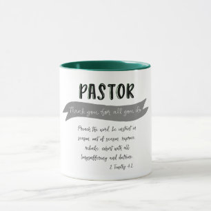 Pastor bedankt met Bijbelvers Mok