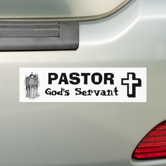 pastor bumpersticker (Op auto)