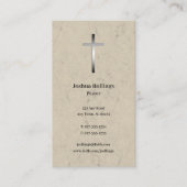 pastor | Christelijk kruisje Visitekaartje (Voorkant)