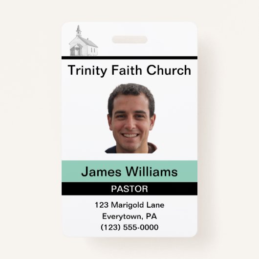 Pastor Custom Badge (Voorkant)
