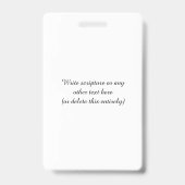 Pastor Custom ID Badge (Achterkant)