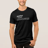 Pastor Definition Funny Religith Tri-Blend Shirt (Voorkant)