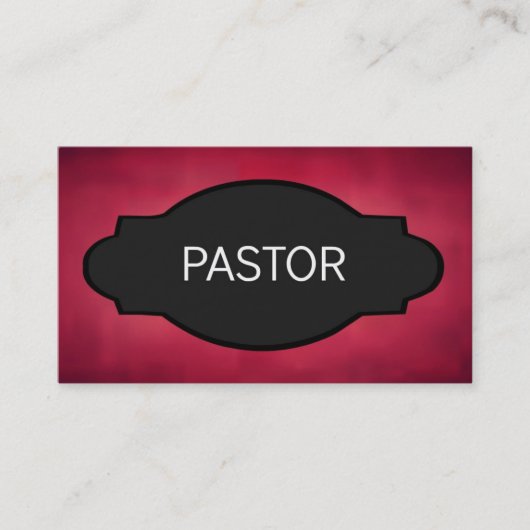 Pastor Elegant Naam Bord Visitekaartje (Voorkant)