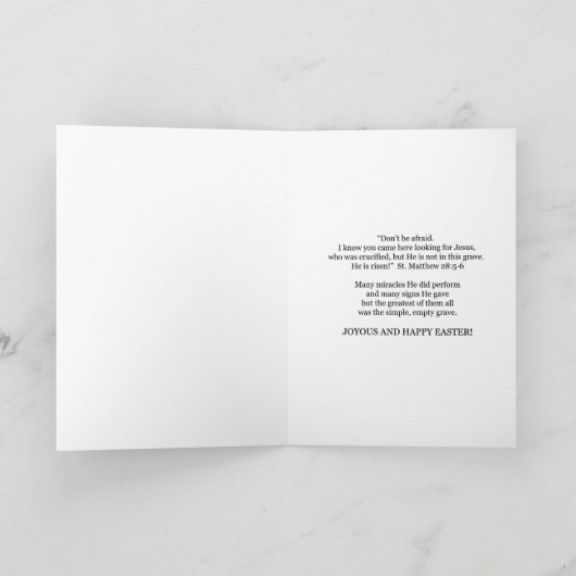 Pastor en vrouw Paas Kaart met Flow en Cross (Binnen)