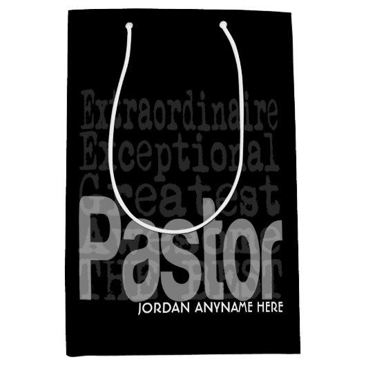 Pastor Extraordinaire CUSTOM Medium Cadeauzakje (Voorkant)