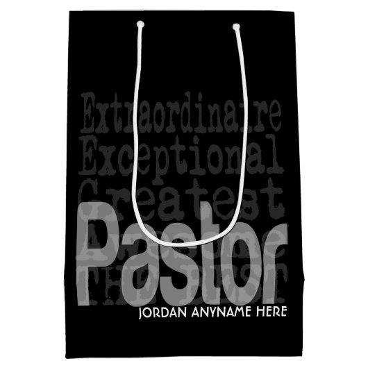 Pastor Extraordinaire CUSTOM Medium Cadeauzakje (Achterkant)