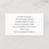 Pastor Faded Black Distressed Leather Church Visitekaartje (Achterkant)