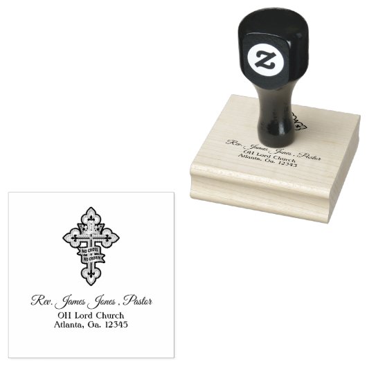 Pastor gepersonaliseerd rubberstempel (Gestempeld)