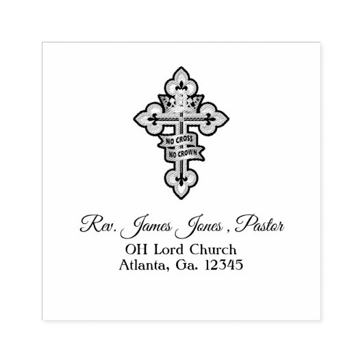 Pastor gepersonaliseerd rubberstempel (Afrduk)