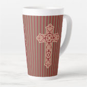 Pastor Geschenk Leiderschap Schrift Kruis Latte Mok (Rechterhoek)