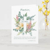 Pastor Get Well Religieus Kruis met Wildbloemen Kaart (Gele Bloem)