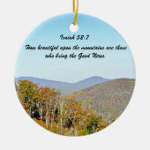 Pastor, God zegene je! Isaiah 52:7 Keramisch Ornament (Voorkant)