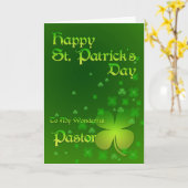 Pastor, Happy St Patrick's day card Kaart (Gele Bloem)