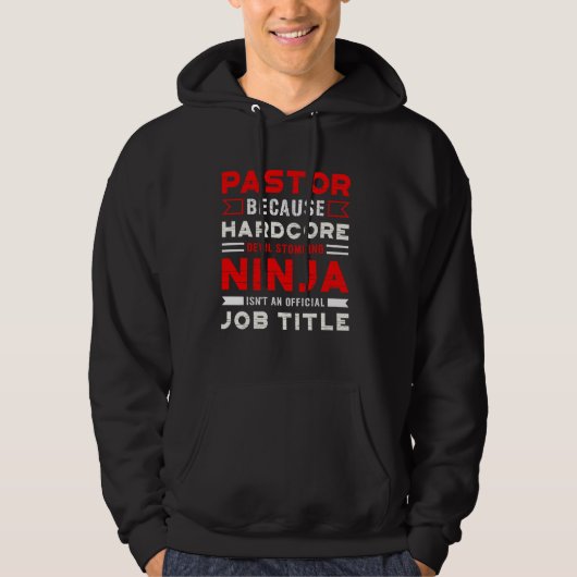 Pastor Hardcore Devil Stomping Ninja Officiële baa Hoodie (Voorkant)
