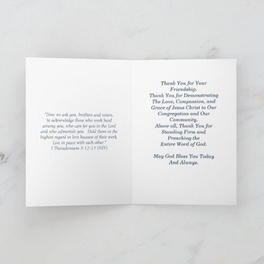 PASTOR Hartelijk dank - BF-kaart Kaart (Binnen)