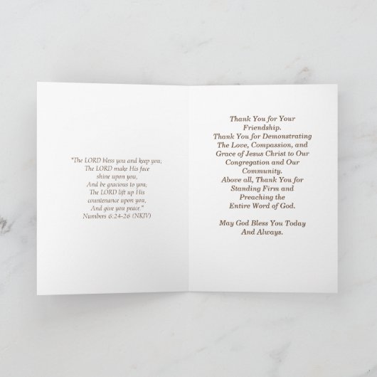 PASTOR Hartelijk dank Kaart (Binnen)