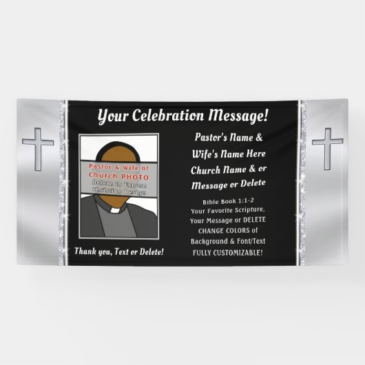 Pastor Jubileum banner ideeën, kerkbanner (Horizontaal)