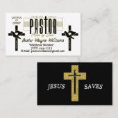 Pastor/kerk gepersonaliseerd visitekaartje (Voorkant / Achterkant)