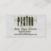 Pastor/kerk gepersonaliseerd visitekaartje (Voorkant)
