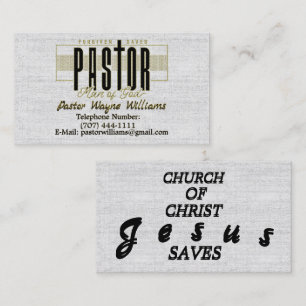 Pastor/kerk gepersonaliseerd visitekaartje