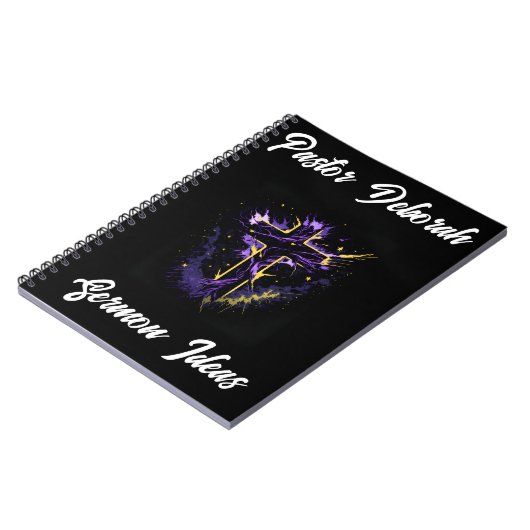 Pastor Kerk Leider Sermon Idee Gepersonaliseerd Notitieboek (Linkerzijde)