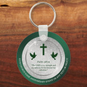 Pastor Kerkjubileum Geschenk aangepaste Bijbelteks Sleutelhanger (Voorkant)