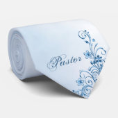 Pastor — Mannen Stropdas: Sky Blue Elegance Stropdas (Opgerold)