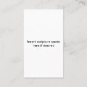 Pastor Matching Custom Visitekaartje (Achterkant)