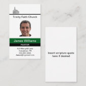 Pastor Matching Custom Visitekaartje (Voorkant / Achterkant)