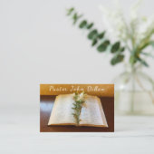 Pastor, minister, Christelijk, Bijbel, Visitekaart Visitekaartje (Staand voorkant)