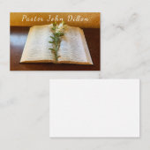 Pastor, minister, Christelijk, Bijbel, Visitekaart Visitekaartje (Voorkant / Achterkant)