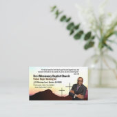 Pastor of Deacon Photo Church Visitekaartje (Staand voorkant)