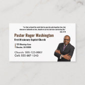 Pastor of Deacon Photo Church Visitekaartje (Voorkant)