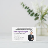 Pastor of Deacon Photo Church Visitekaartje (Staand voorkant)