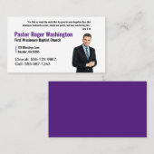 Pastor of Deacon Photo Church Visitekaartje (Voorkant / Achterkant)