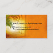 Pastor of Deacon Photo Church Visitekaartje (Achterkant)