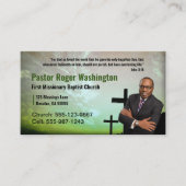 Pastor of Deacon Photo Church Visitekaartje (Voorkant)