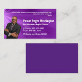 Pastor of Deacon Photo Church Visitekaartje (Voorkant / Achterkant)